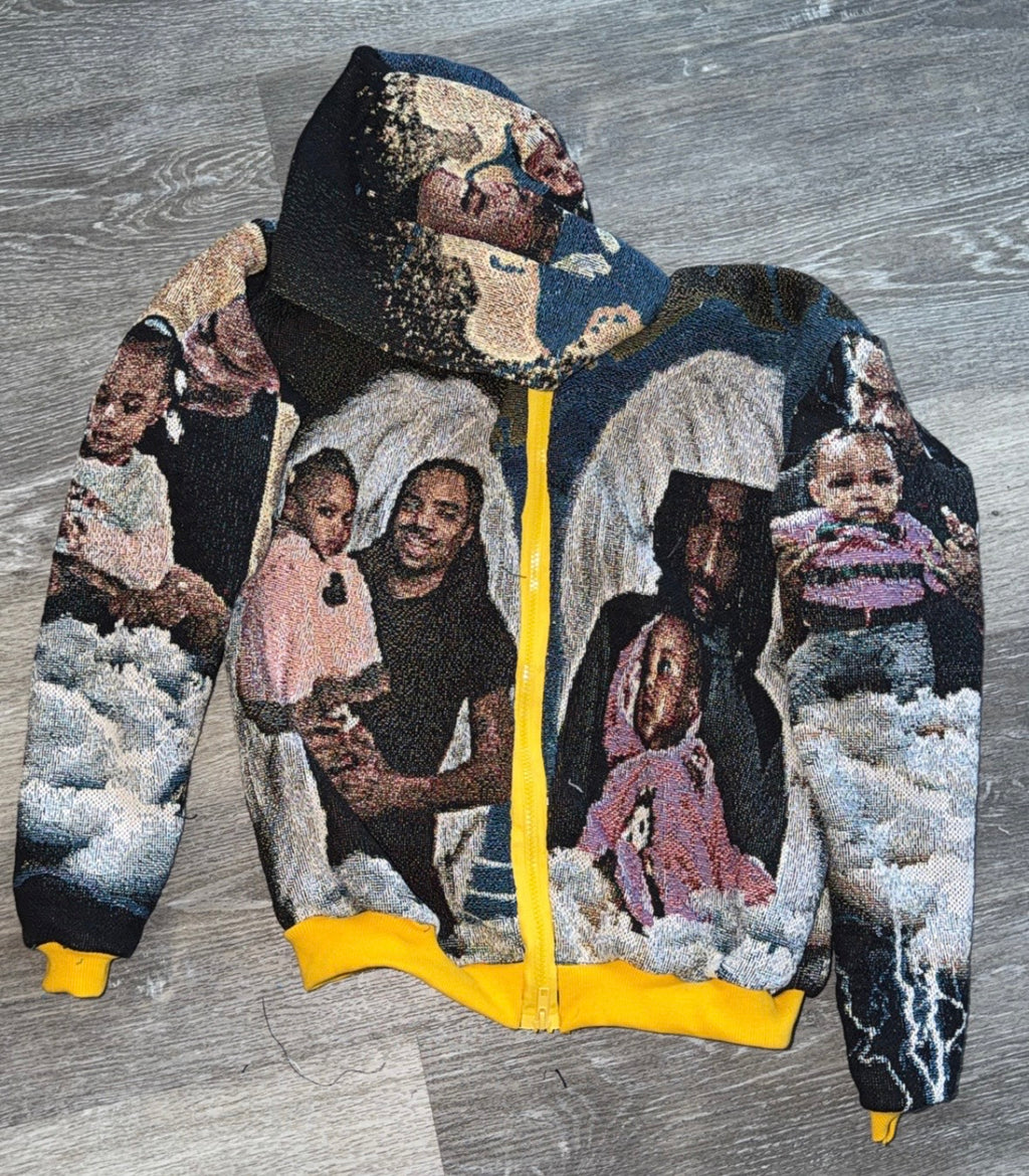Tapestry Zip Up W/ Collar or Hood
